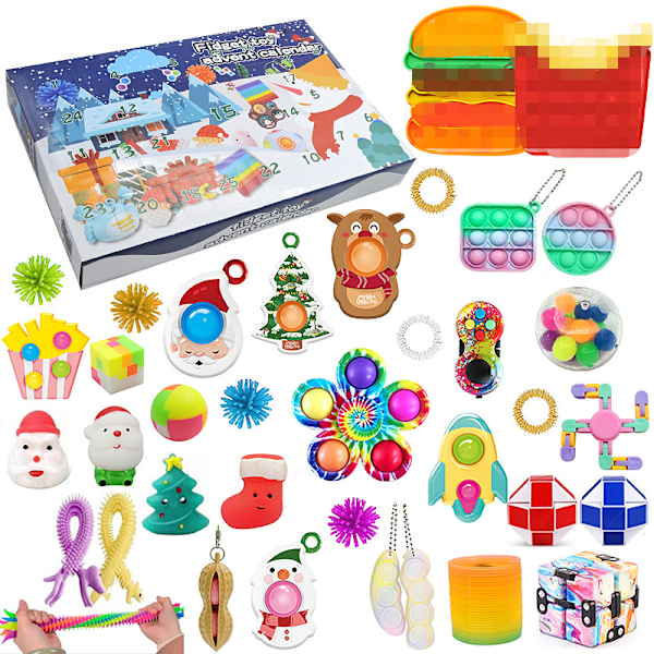 Pop It 2022 Adventskalender Fidget Leksak för Barn