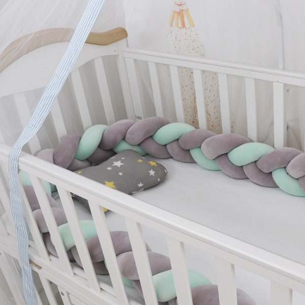 Baby roterande raka säng, sängskena dekoration, handgjord tresträngad fläta ging ging ginger 2 meters