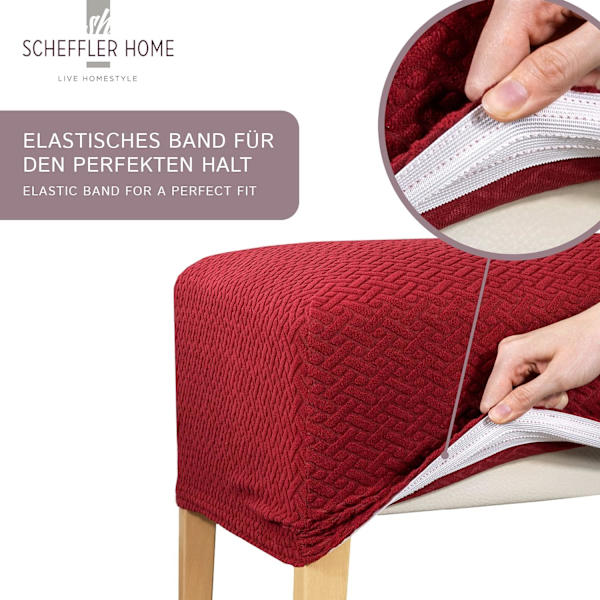 4-delat elastiskt flanellstolskydd / antracit / gungstol c