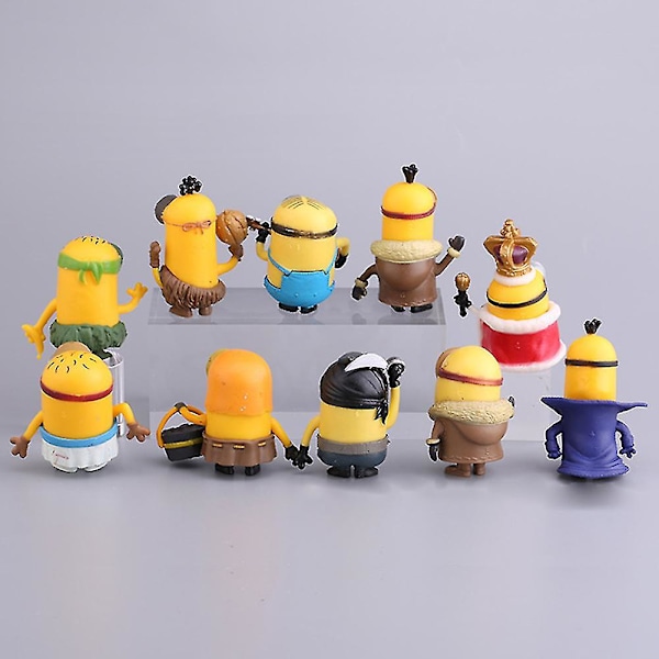 10 stk PVC-figurer til børn, søde mini-figurer, legetøj, fødselsdagsgave, Minions-modeller