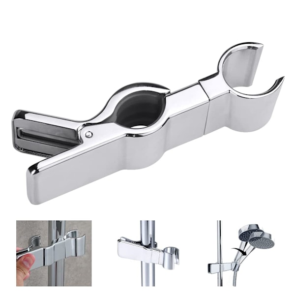 Justerbar hånddusjholder i sinklegering, utskiftbar hånddusjholder, 20-29 mm justerbar kromdusjhodeholder for badekar og baderom