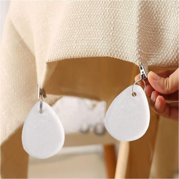 12-pack Tablecloth Weights, Robust Teardrop Tablecloth Holders with Metal Clips for Patio Tables, Picnics, Garden Flags