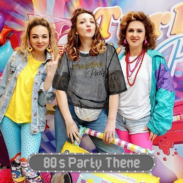 80'er Neon Festtøj Kostume Tilbehør Sæt, 1980'er Retro Tema Fest Dekoration Outfit til Kvinder Piger A A 1PCS