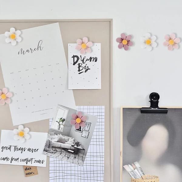 20 st blommiga häftstift dekorativa hartsblommor häftstift för foton
