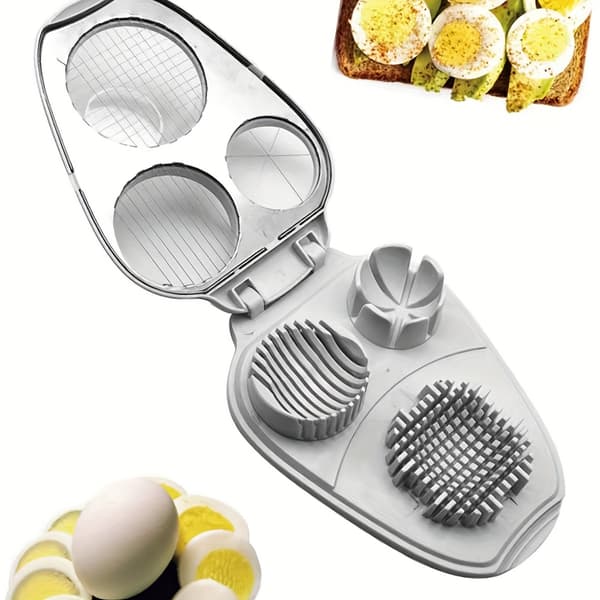 3-i-1 Eggeskjærer, Kutter og Verktøy for Hardkokt Egg 7.62cm 1 Egg Divider