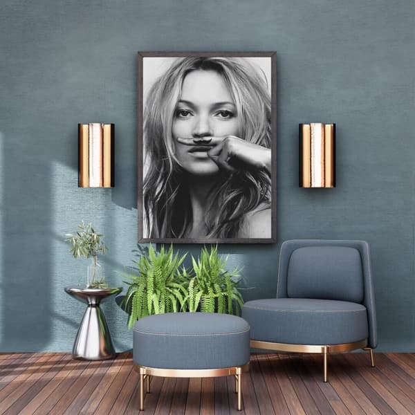 Kate Moss Premium Kvalitet Plakat – Stilren & Ikonisk Vægkunst 21x30 CM