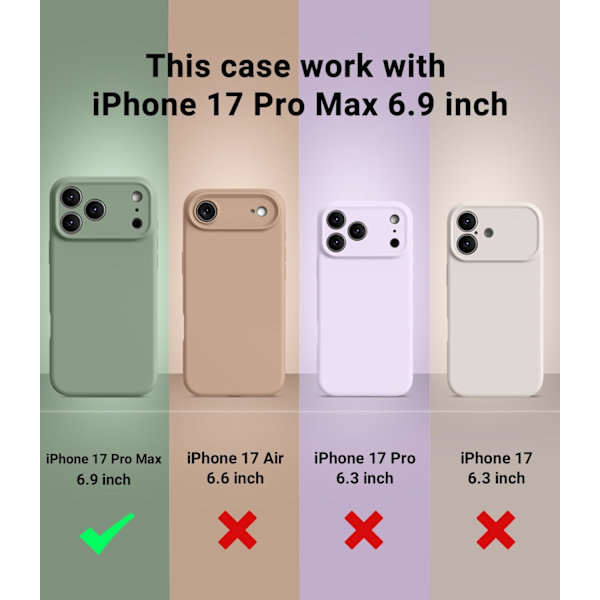 Mintgrønt Magsafe-kompatibelt etui til iPhone 17 Pro Max[ZHE] iPhone 17 Pro Max vert menthe