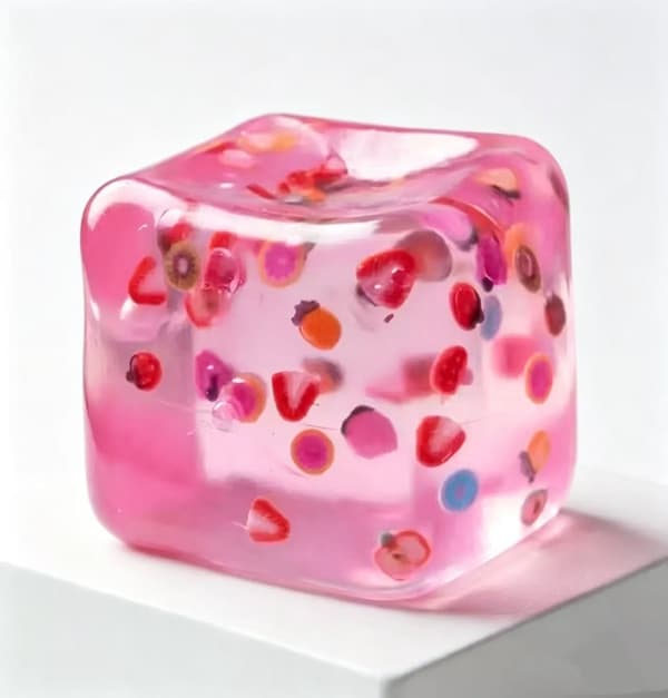 Fruktkub maltos klämleksak långsam stigning, stresslindrande squishy fidget för barn, mjuk dekompressionssensorisk lekboll