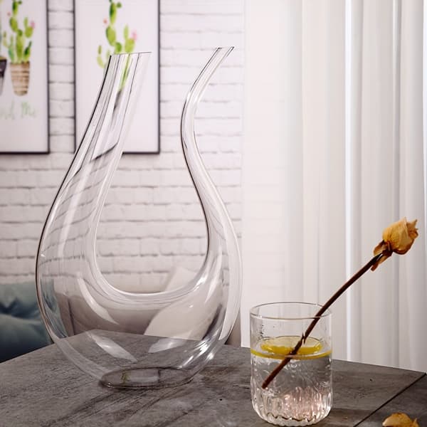 Krystall U-formet vinlufter for å forbedre smak og aroma U-Shaped Carafe
