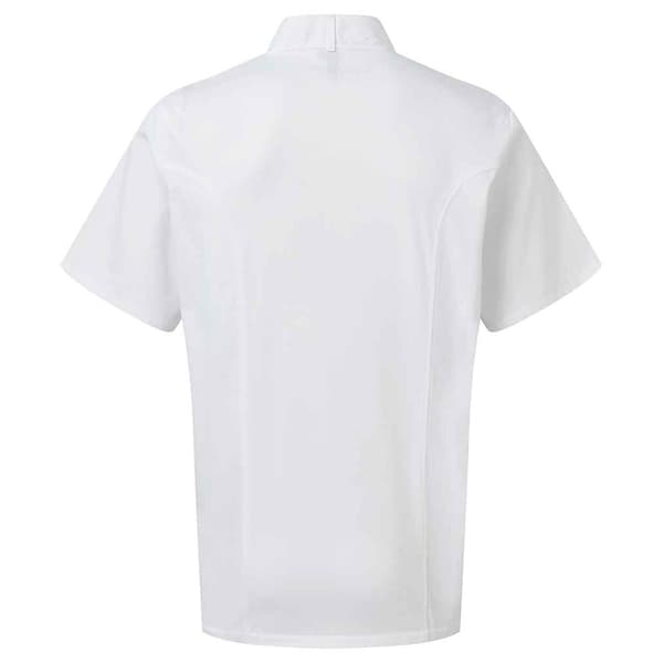 Premier Unisex Vuxen Coolchecker Kortärmad Kockjacka M Vit White M