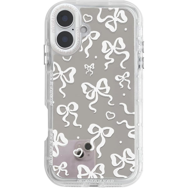 Spejl Rose Hjerte Mønster Cover til iPhone 16 Plus[ZHE] iPhone 16 Plus