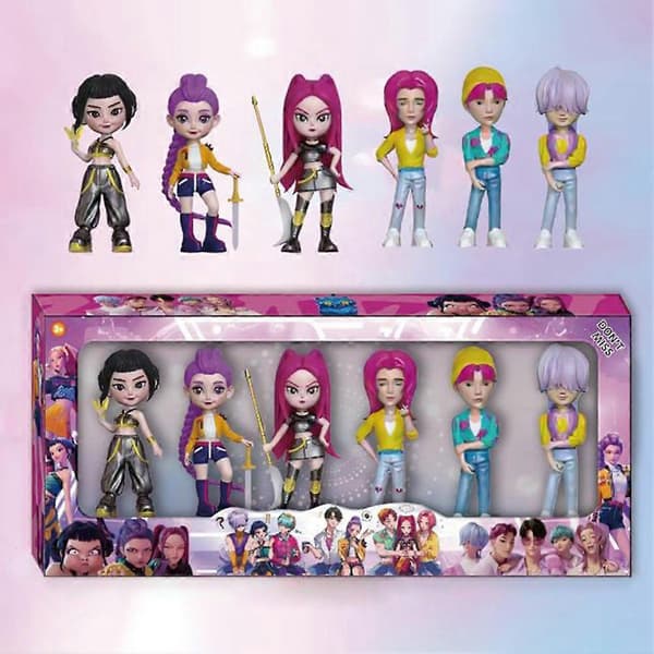 6-delat K-POP Demon Hunters Actionfigurset - Koreanska Idol Samlarobjekt[ZHE] C
