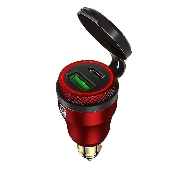 Vattentät Motorcykel QC3.0 USB Typ C PD Snabbladdare Strömadapter Hella DIN Uttag för Ducati Motorcykel (FMY)