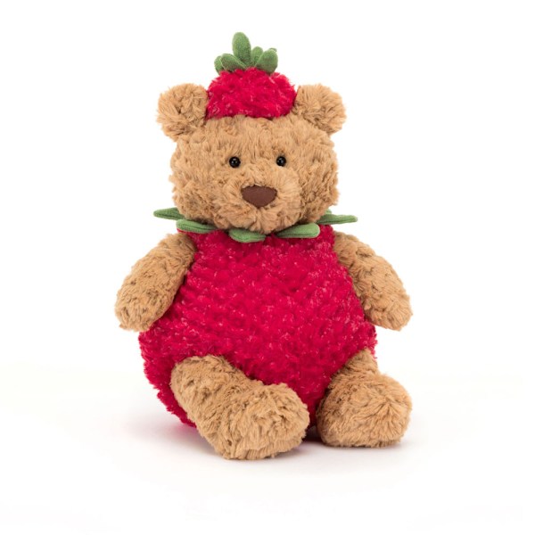 Jellycat Bartholomew Teddybjörn Plysch, 28 cm Mjuk Gosig Klassisk Gåva för Barn Jordgubbsbjörn [ch] Strawberry Bear 28cm