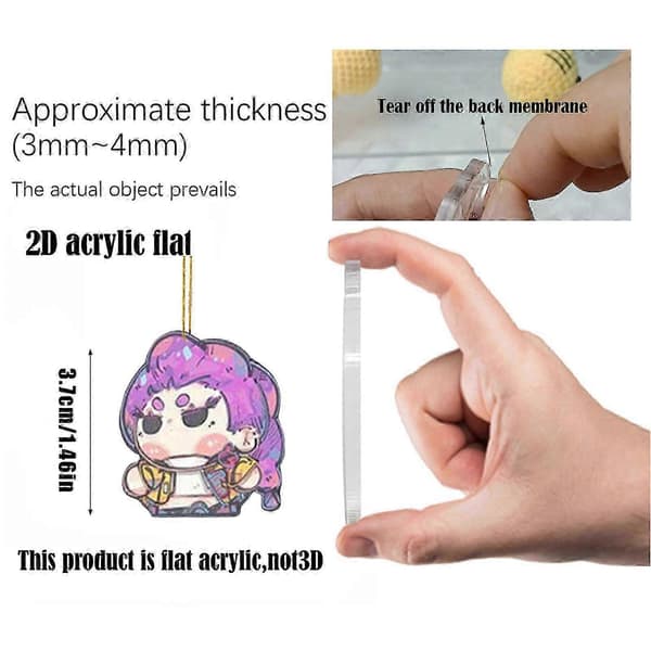 2025 KPOP Demon Hunter Pigegruppe Julekalender Blind Box Akryl Vedhæng Nøglering, 63 Dage Jule Anime Gave Type A Type A