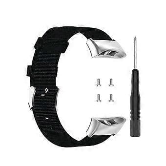Udskiftningsarmbånd i nylon til Garmin Forerunner 45 45S Swim 2 (sort)