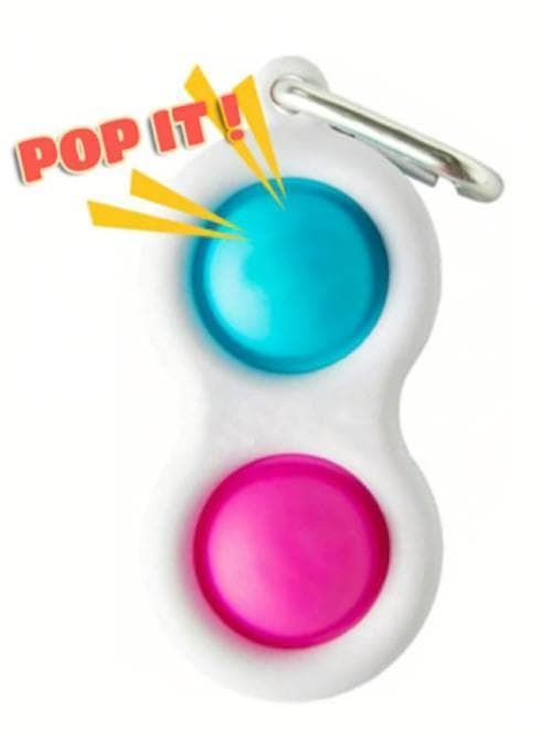 2 stk. Enkel fordybning, MINI Pop it Fidget Finger Legetøj / Legetøj - CE