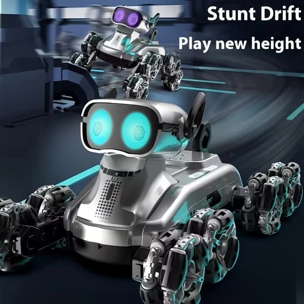 Älykäs robottikoira temppulelu ele- ja kaukosäädöllä lapsille 2.4g RC Gesture