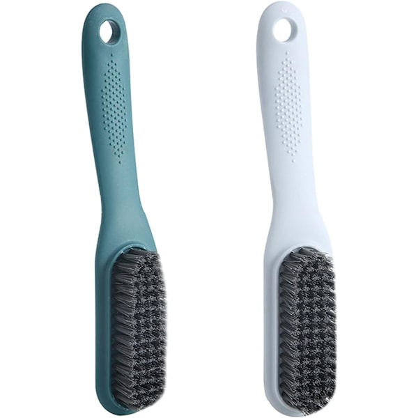 2 Pack Household Cleaning Brush Soft Bristle Laundry Brush Shoe Stain Remover Brush Comfort Grip Nylon Brush