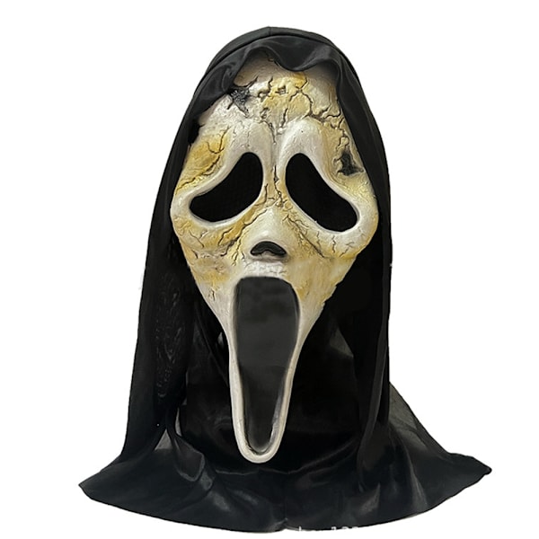 Halloween Mask Scream Ghostface Spöke Läskig Skräck Skalle Latex Mask För Halloween Fest Cosplay D