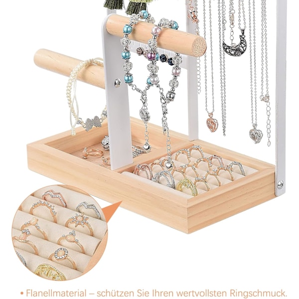 Smykkelagring for smykkestativer, ringer, øredobber, armbånd, klokker og tilbehør[ch]