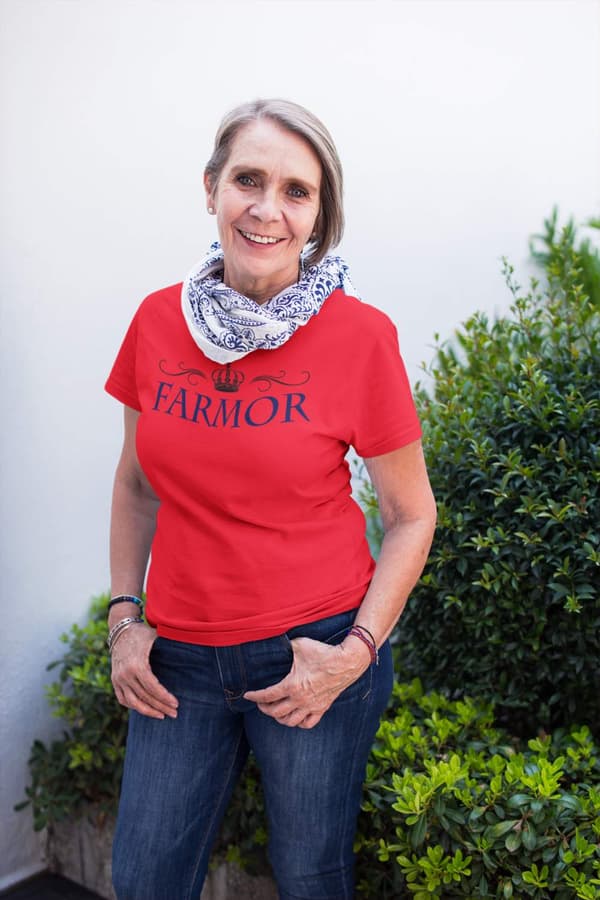 Bedstemor t-shirt - flere farver - Krone 200 Grå T-shirt - Medium
