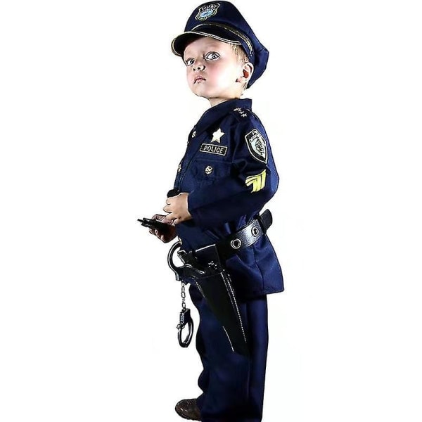 Deluxe Polis Cosplay Kostyme Halloween Cosplay XS 3*4 år M 8*10 år