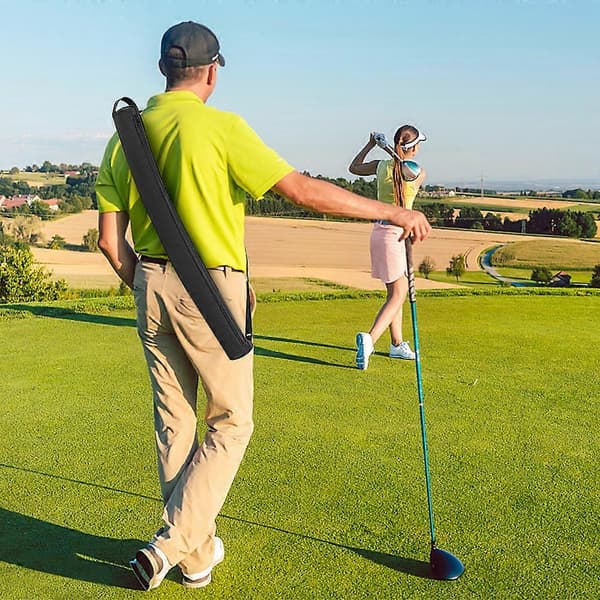 Isolert golfbagkjøler med 7-boks kapasitet og drikkeslynge Black