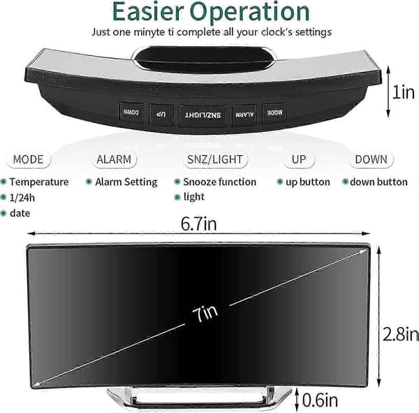Digital väckarklocka med stor LED-display och nattlampa [ZHE]