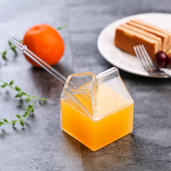 Glasmjölkkartong transparent mini