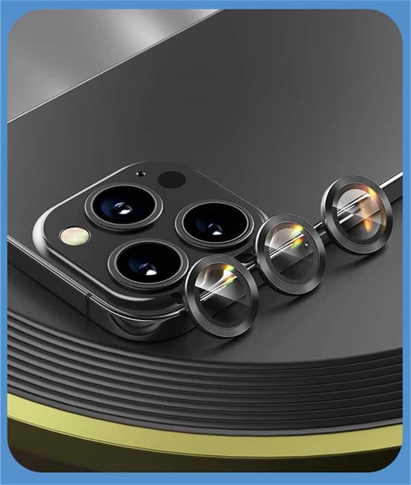 Kameralinsskydd i titan kompatibelt med iPhone 16 Pro Max - Svart[ZHE] 15 Plus - 15 Black