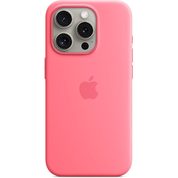 MagSafe silikonskal för iPhone 15 Pro i rosa