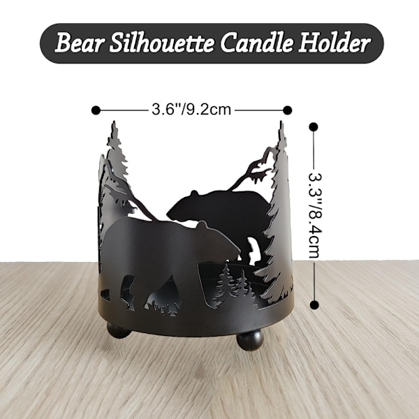 Kreativ Järnljusstake Cirkulär Ljusstake BEAR BEAR Bear Bear