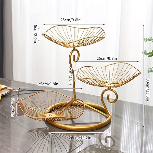 Elegant snackholder i flere niveauer til opbevaring ved sofaen i stuen 【Black】