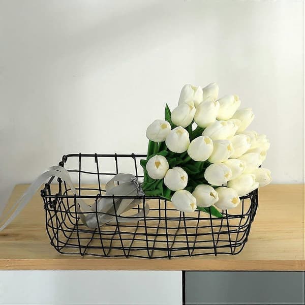 10 stk. \"Real Touch\" tulipaner kunstige blomsterbukett bryllupsdekorasjon