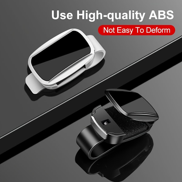 Bilbrilleholderclips - Universal Oval ABS-montering til solbriller og briller 【Vit】