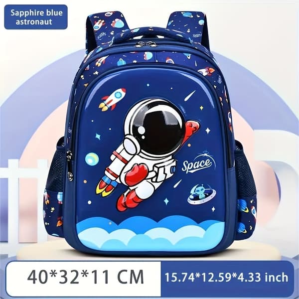 Ryggsekk for barn med astronauttrykk, lett nylon, justerbar stropp rocket spaceman Not provided