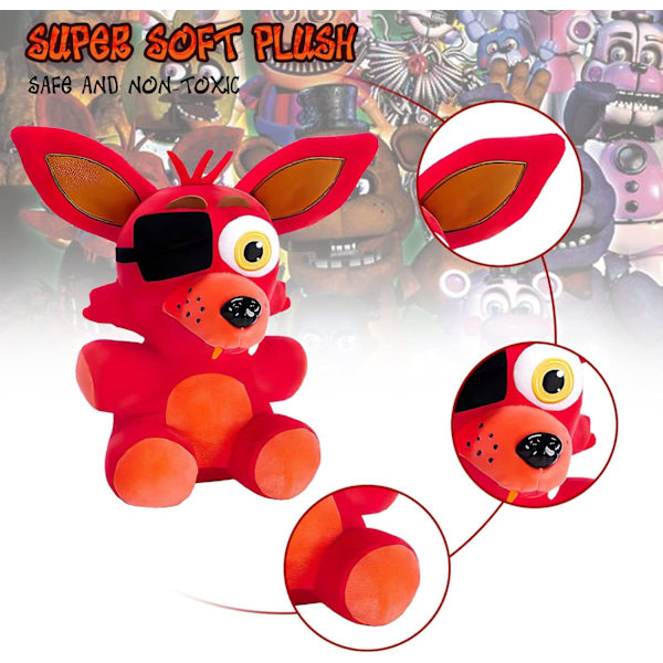 Gosedjur, Five Nights at Freddy's 7,1 tum/9,8 tum Plysch | Foxy | En