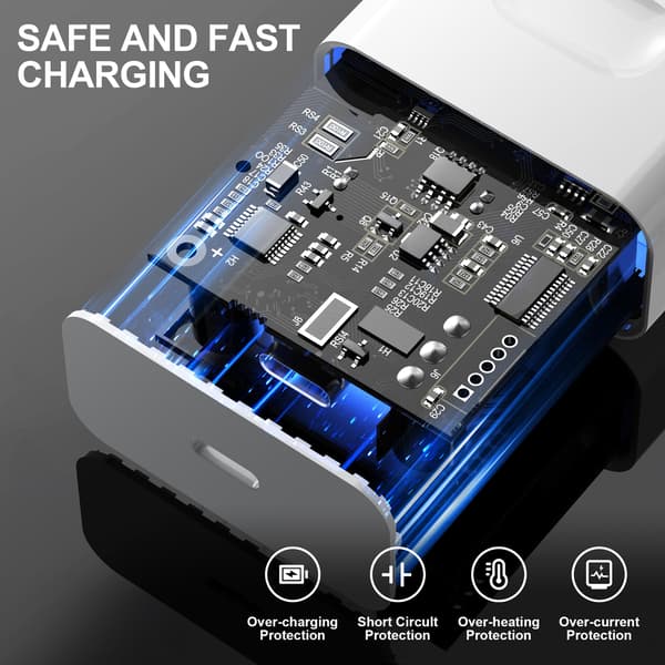 20W USB-C Hurtigoplader til iPhone 15/14/13/12/11 med 2M Kabel[ZHE]