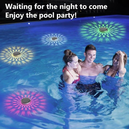 Solar Powered Floating Pool Lights (2-Pack) – With Remote Control, 12 Light Modes & Timer – IP67 Waterproof for Above-Ground & In-Ground Pools, Party