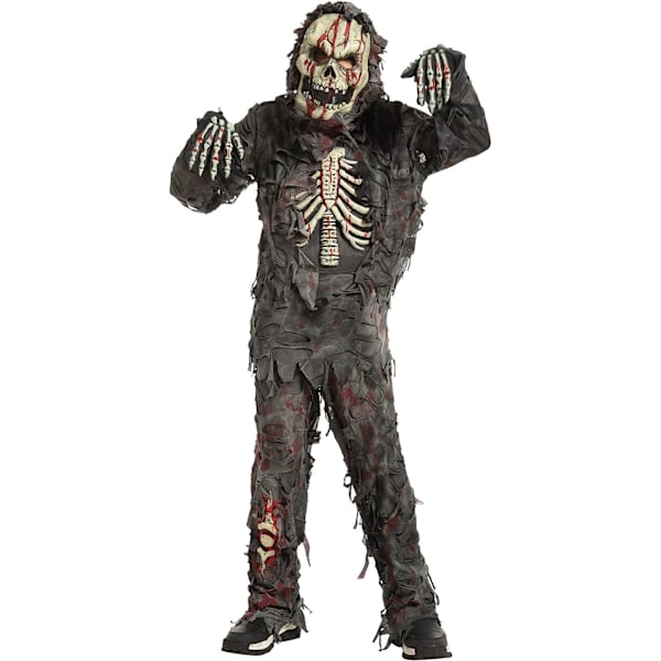 Skarp Sort Zombie Kostume til Dreng Medium (8-10yr)