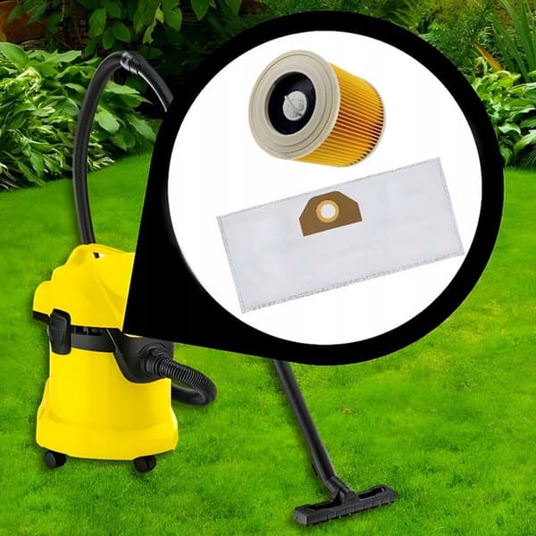 Karcher Wd3/Wd2 Vacuum Cleaner Bags And Filter Set 10X Synthetic Microfiber