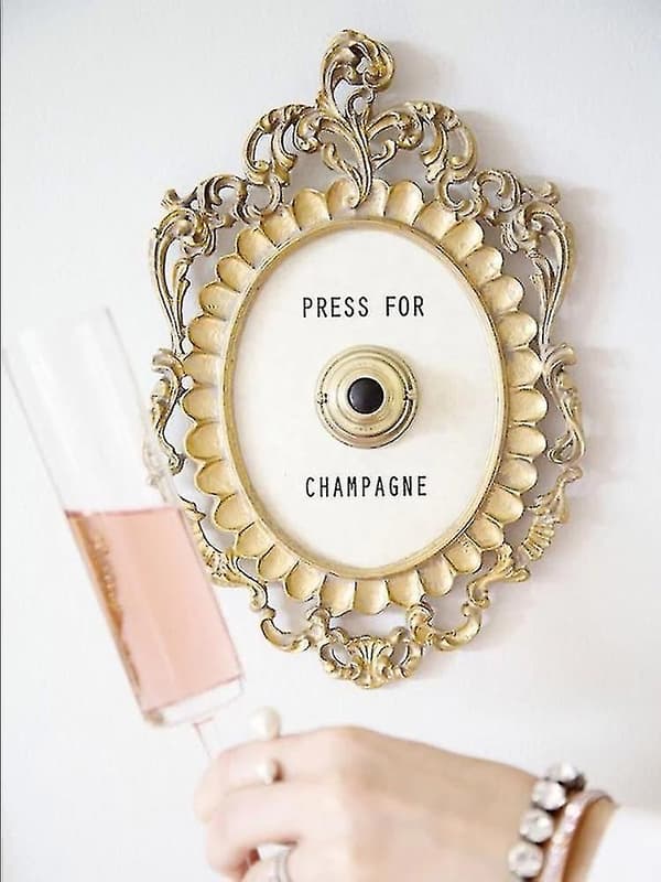 Ring Mini Press för Champagne-knapp, tryck för Champagne Dörrklocka Deco