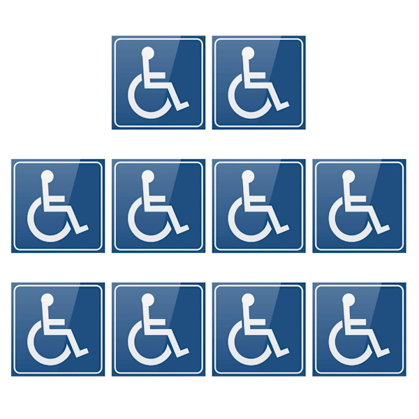Dekaler för rullstolsmärkning för funktionshindrade, handikappsymbol, handikappskylt, självhäftande dekal, 3'/4' 2 storlekar