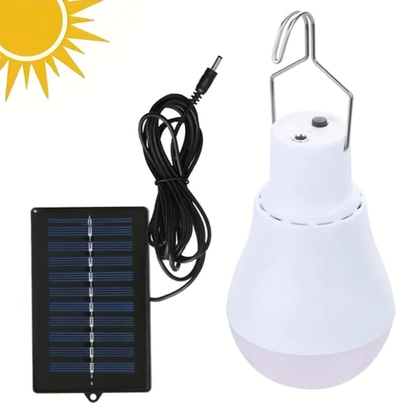 Soldrevet LED udendørslampe med panel til have og camping 2 St