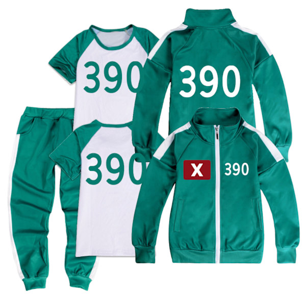Squid Game, träningskläder, komplett set med rep 390 390 170