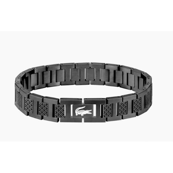 Collection Link Armbånd i rustfritt stål dekorert med petit piqué-mønster – Tilgjengelig for ham og henne black