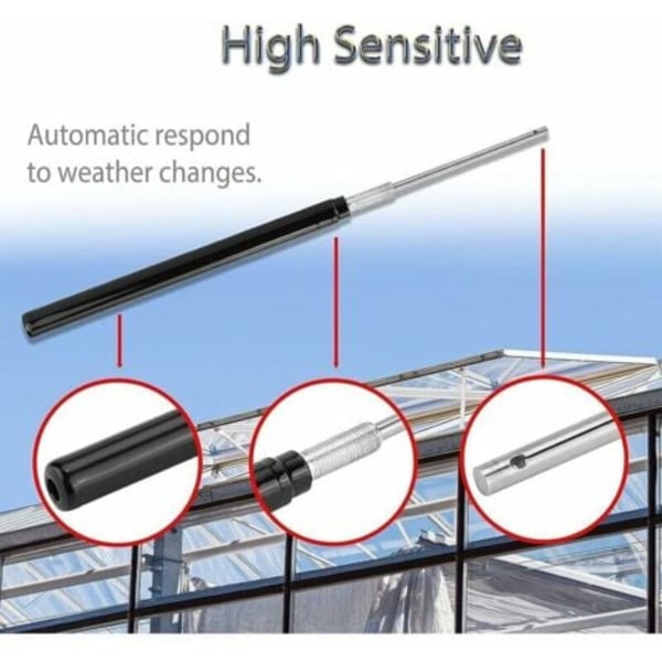 Solcelledrevet vindusåpner for drivhus, automatisk ventilåpner (enkel versjon)