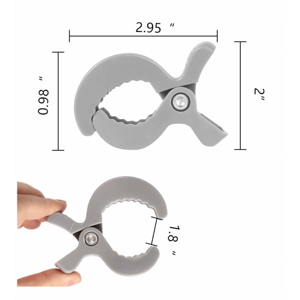 8-pakkauksen värikkäät lastenvaunuklipsit musliinin ja lelujen kiinnittämiseen, istuimen peitteisiin, fleece-klipseihin, universaaleihin muoviklipseihin