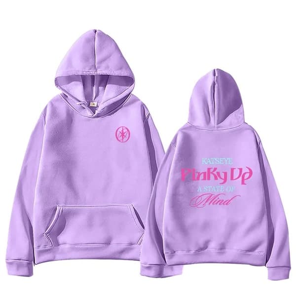 Katseye PINKY UP Kpop-trykt hettegenser, trendy Y2K oversized genser for menn og kvinner, flere farger Rosa